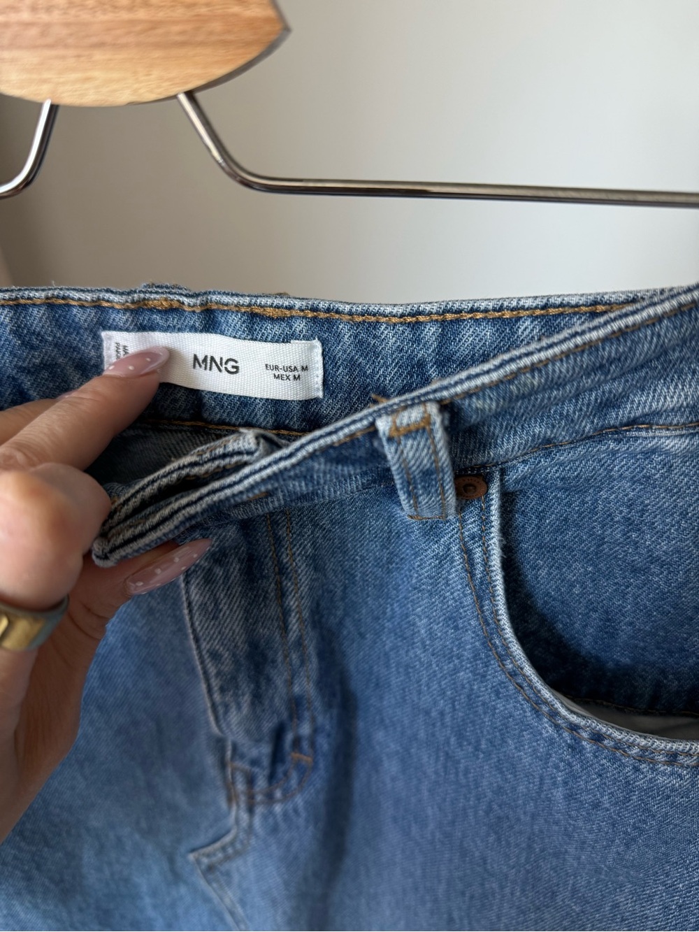 Mango Blue Denim Maxi Skirt Size M - Picture 8 of 13
